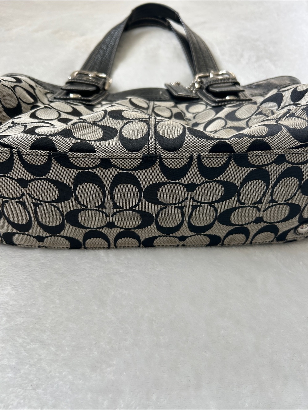 Y2K Vintage Coach Soho Pleated Signature Canvas Tote … - Gem